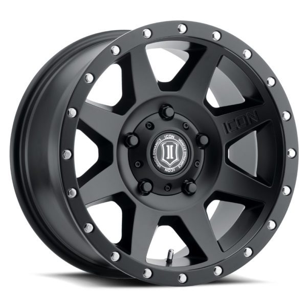 LC100/LC200/LX470/LX570 (17×8.50) 4 x REBOUND SATIN BLACK SIX SPEED 5×150 +25 Offset