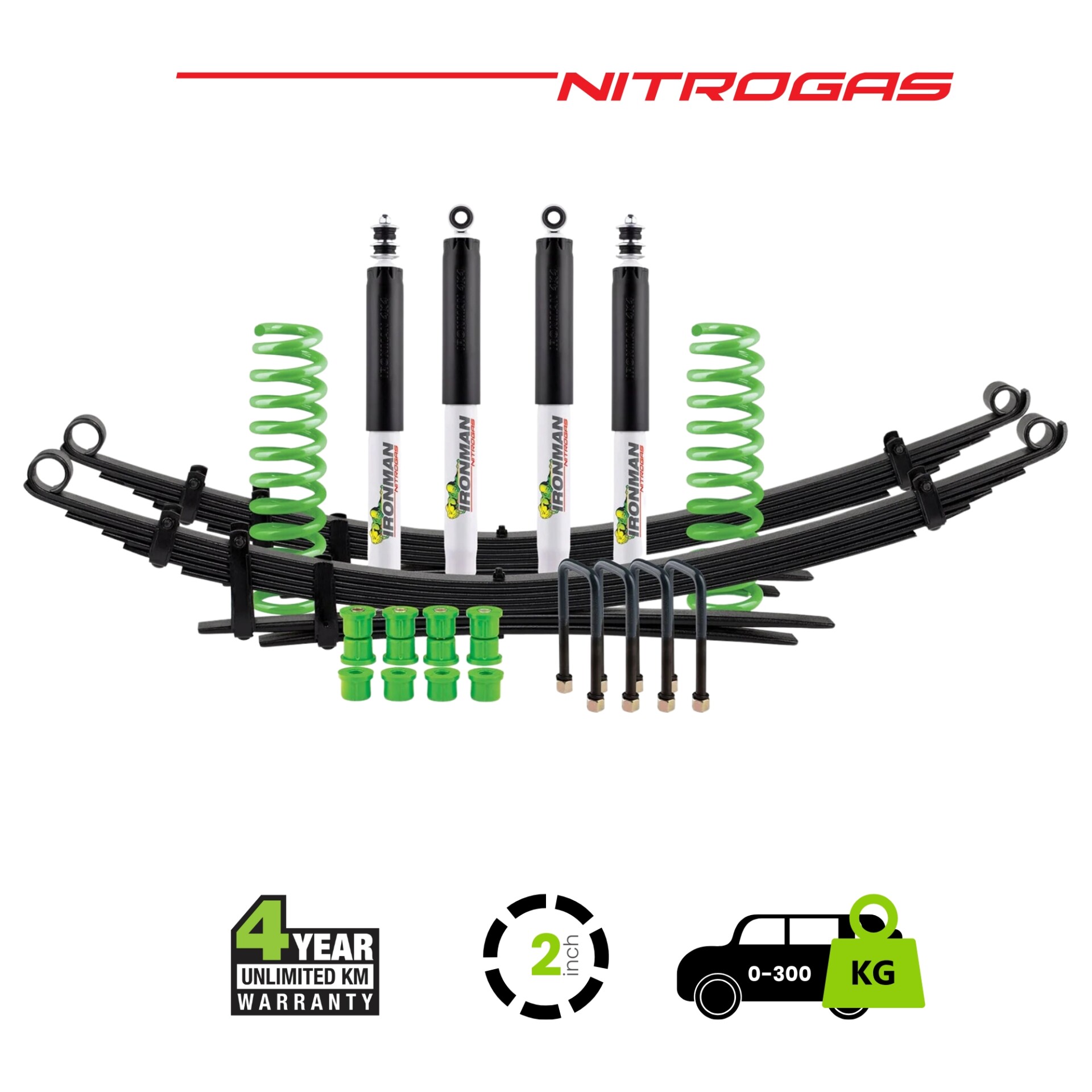 LC76 Nitrogas Suspension Kit 2 Inch Lift 0-300