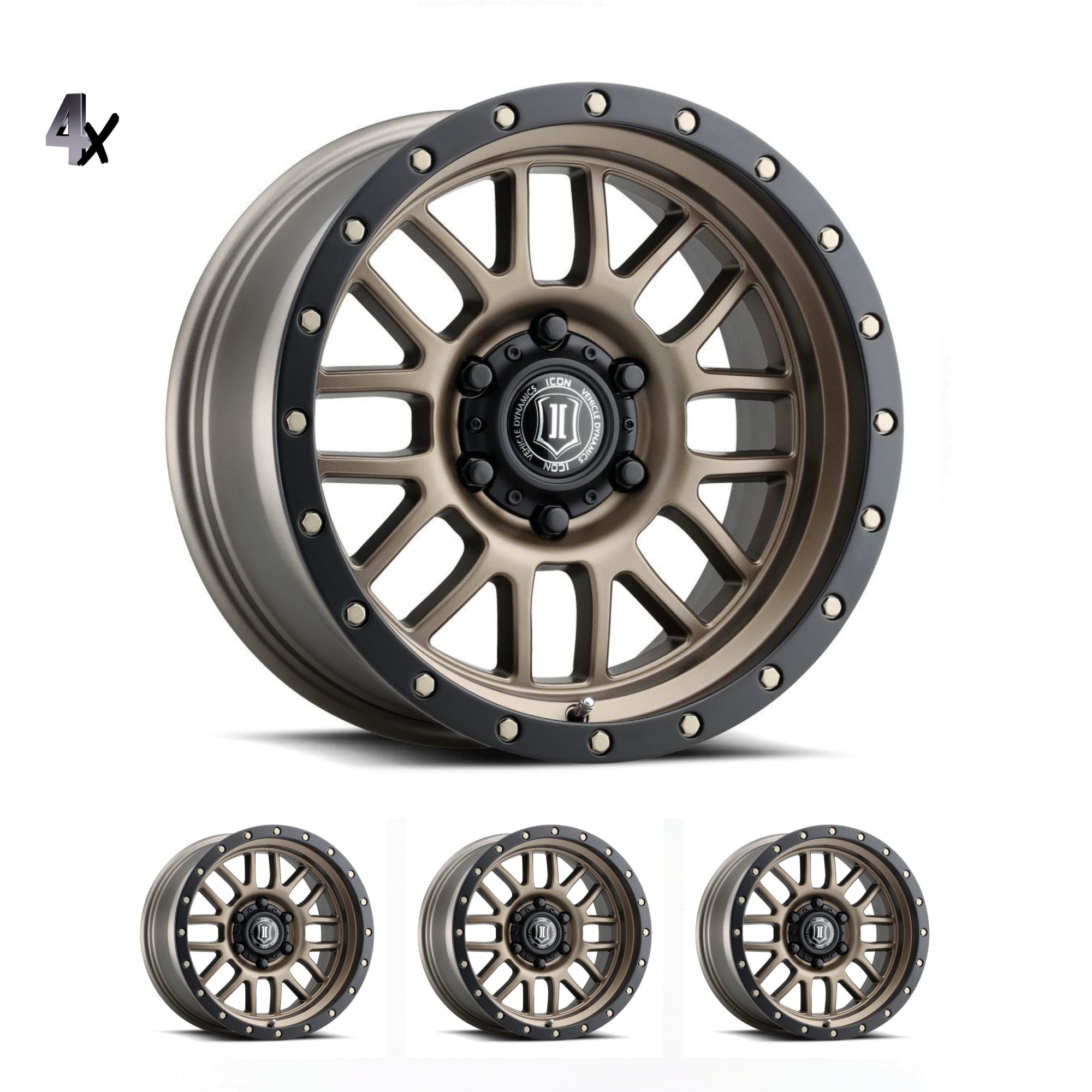 BRONCO (17×8.50) 4x ALPHA BRONZE 6×5.5″ (0 OFFSET)