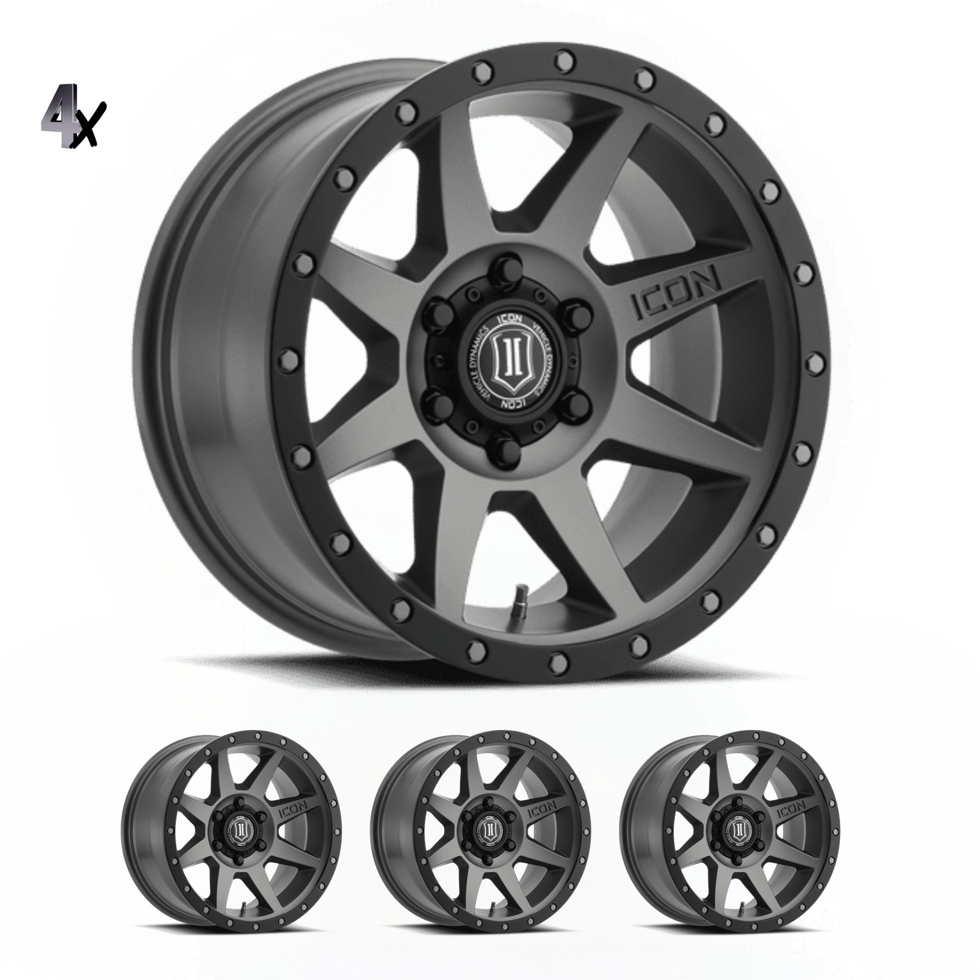 BRONCO (17×8.50) 4x REBOUND TITANIUM 6×5.5″ (0 OFFSET)