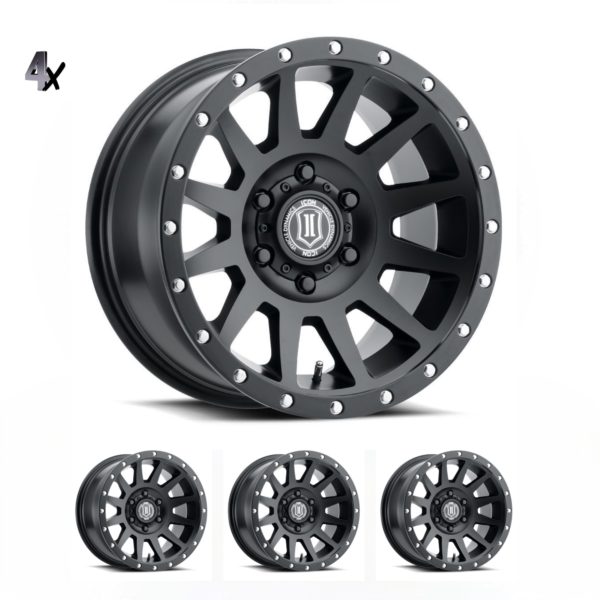 BRONCO (17×8.50) 4x COMPRESSION TITANIUM 6×5.5″ (0 OFFSET)