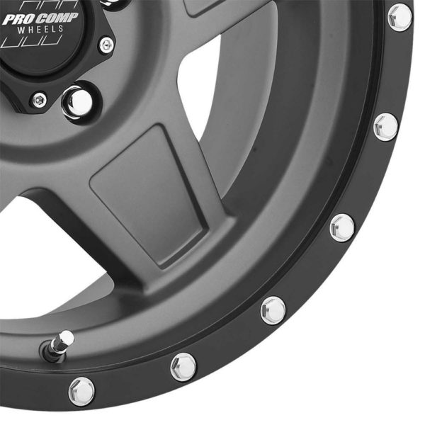 Pro Comp 35 Series Predator, 17×8.5 Wheel with 5 on 5 Bolt Pattern – Matte Graphite