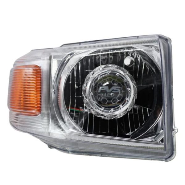 LC71/LC76/LC78/LC79 Chrome LED Headlights Orange Lens
