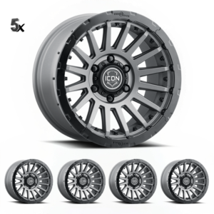 SILVERADO/SUBURBAN/SIERRA 1500 (17×8.5) 4x VECTOR6 SATIN BLACK 6×5.5 (0 OFFSET)