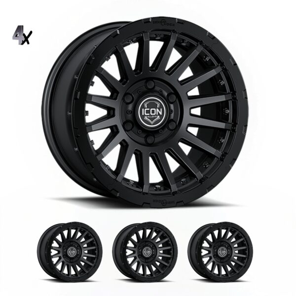 LC300 (17×8.5) 4x RECON PRO SATIN BLACK 6×5.5 +25 OFFSET