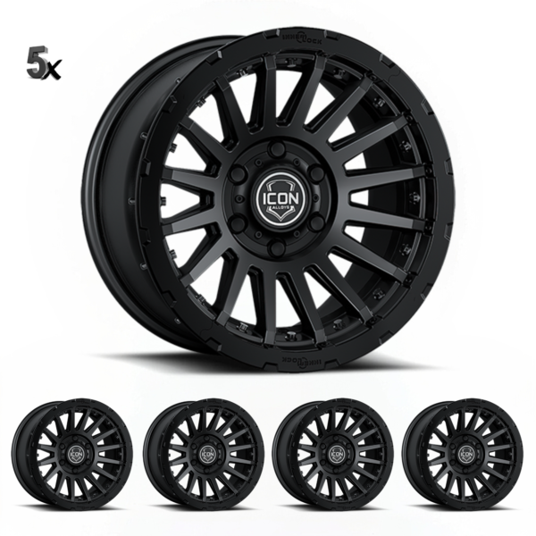 Y61 (17×8.5) 5x RECON PRO SATIN BLACK 6×5.5″ (0 OFFSET)