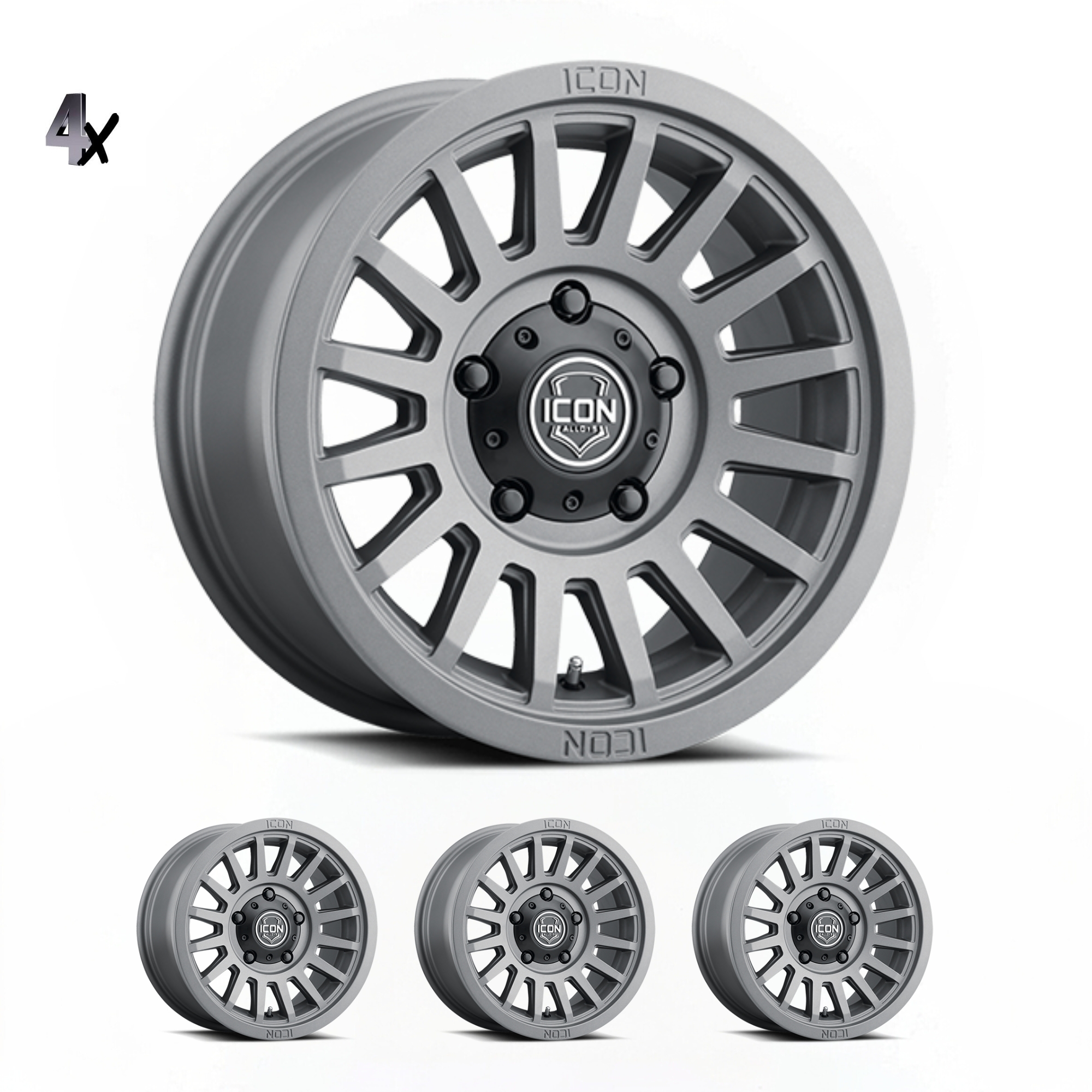 LC200 (17×8.5) 4x RECON SLX CHARCOAL 5×150 +25 OFFSET