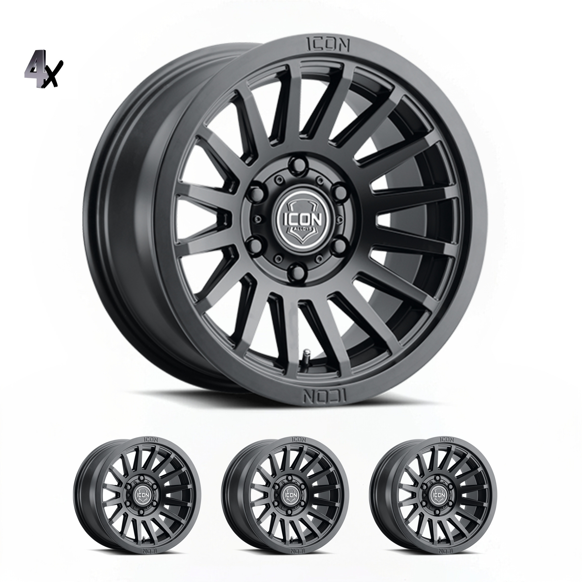 LC200 (17×8.5) 4x RECON SLX SATIN BLACK 5×150 +25 OFFSET