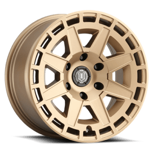 BRONCO (17×8.50) 4x COMPASS SATIN BRASS 6×5.5″ (0 OFFSET)