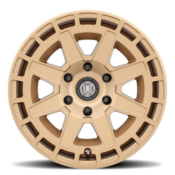 BRONCO (17×8.50) 4x COMPASS SATIN BRASS 6×5.5″ (0 OFFSET)