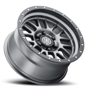 BRONCO (17×8.50) 4x ALPHA GUNMETAL WITH BLACK RING 6×5.5″ (0 OFFSET)