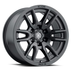 SILVERADO/SUBURBAN/SIERRA 1500 (17×8.5) 4x VECTOR6 SATIN BLACK 6×5.5 (0 OFFSET)