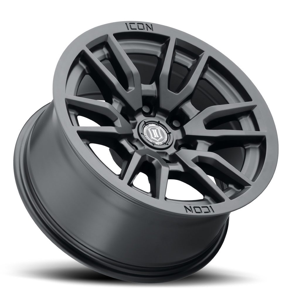 FJ/Prado/GX460/Hilux/Fortuner/4Runner/Pajero/Tacoma (17×8.5) 4x VECTOR6 Satin Black 6×5.5 +25 OFFSET