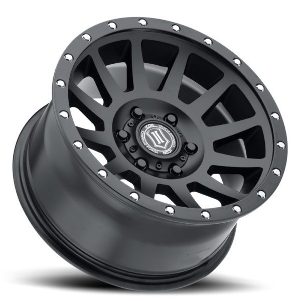 SILVERADO/SUBURBAN/SIERRA 1500 (17×8.50) 4x COMPRESSION SATIN BLACK 6×5.5″ (0 OFFSET)